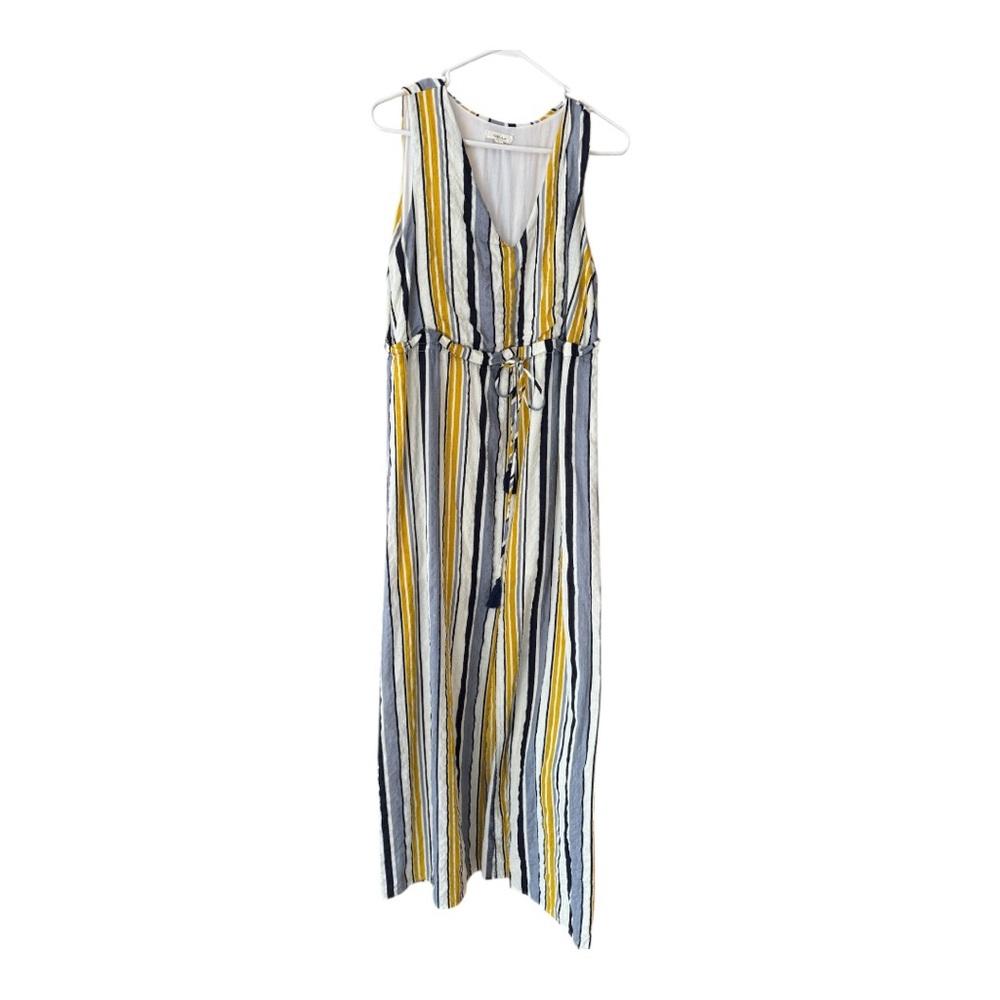 Gilli Maxi Sleeveless Multi Striped Tie Maxi Dress.‎ Women’s Large. - Picture 2 of 6